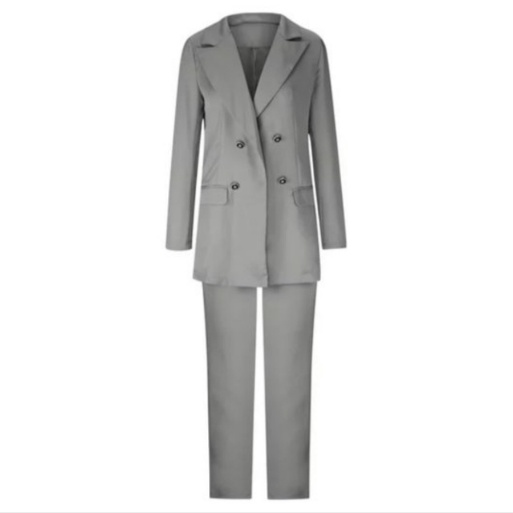 2 Pcs Blazer and Pants Suit Set - Picture 4 of 13